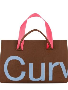 BRAND NEW! Sean Brown Curves Two-Tone Knit Tote Penny